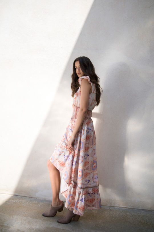 Long mix & match ruffle dress 1 Long mix & match ruffle dress